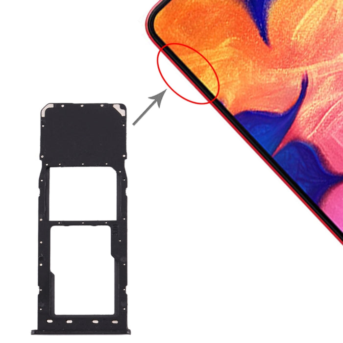 Para Galaxy A10 Bandeja de tarjeta SIM + Bandeja de tarjeta Micro SD