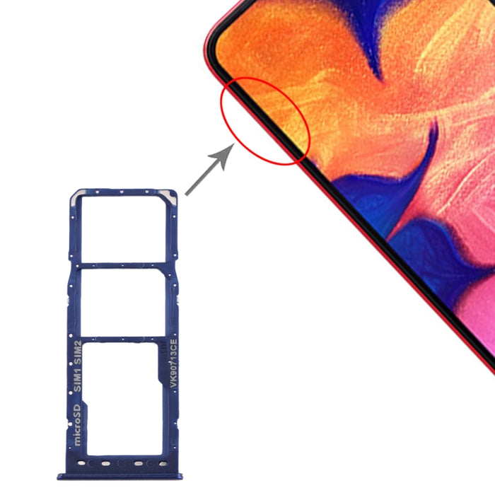 Para Galaxy A10 Bandeja de tarjeta SIM + Bandeja de tarjeta SIM + Bandeja de tarjeta Micro SD
