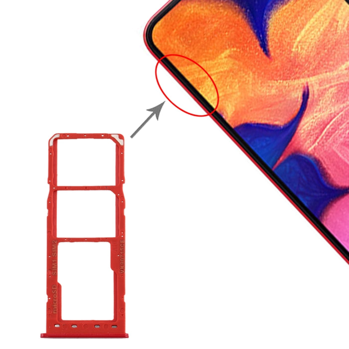 Para Galaxy A10 Bandeja de tarjeta SIM + Bandeja de tarjeta SIM + Bandeja de tarjeta Micro SD