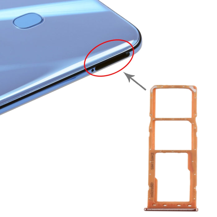 Para Galaxy A20 A30 A50 Bandeja de tarjeta SIM + Bandeja de tarjeta SIM + Bandeja de tarjeta Micro SD