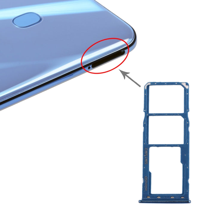 Para Galaxy A20 A30 A50 Bandeja de tarjeta SIM + Bandeja de tarjeta SIM + Bandeja de tarjeta Micro SD