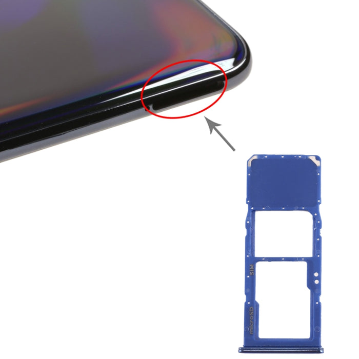 Para Galaxy A70 Bandeja de tarjeta SIM + Bandeja de tarjeta Micro SD