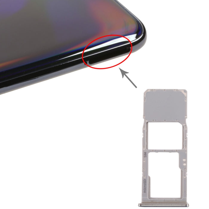 Para Galaxy A70 Bandeja de tarjeta SIM + Bandeja de tarjeta Micro SD
