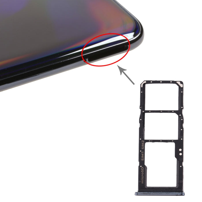 Para Galaxy A70 Bandeja de tarjeta SIM + Bandeja de tarjeta SIM + Bandeja de tarjeta Micro SD