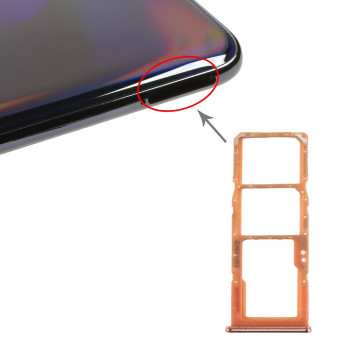 Para Galaxy A70 Bandeja de tarjeta SIM + Bandeja de tarjeta SIM + Bandeja de tarjeta Micro SD