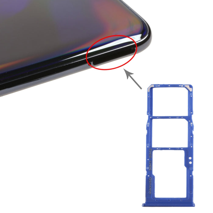 Para Galaxy A70 Bandeja de tarjeta SIM + Bandeja de tarjeta SIM + Bandeja de tarjeta Micro SD