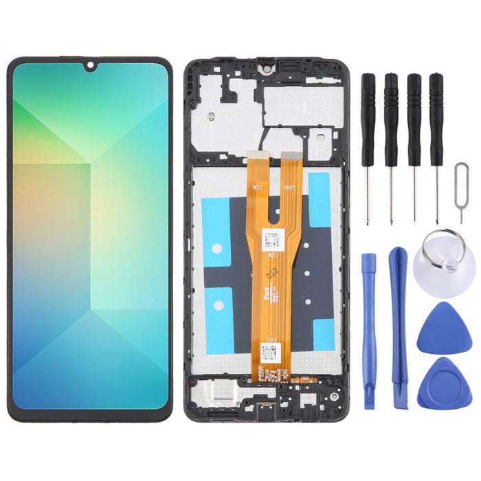 Para Samsung Galaxy A06 SM-A065F Digitalizador de pantalla LCD original Conjunto completo con marco