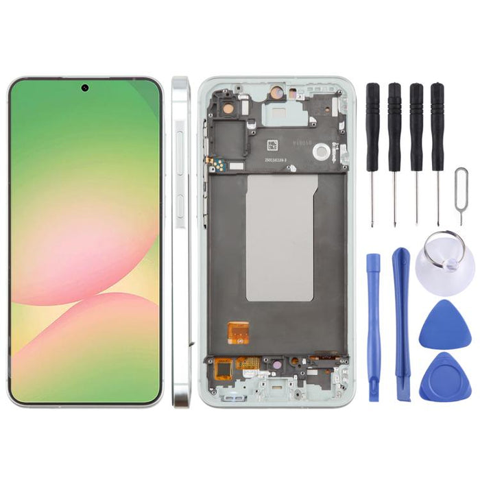 For Samsung Galaxy A56 SM-A566B 6.67 inch OLED LCD Screen Digitizer Full Assembly with Frame
