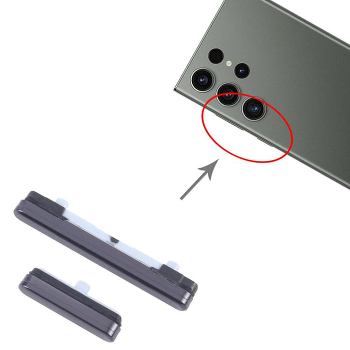 For Samsung Galaxy S23 Ultra SM-S918B 10pcs Power Button and Volume Control Button