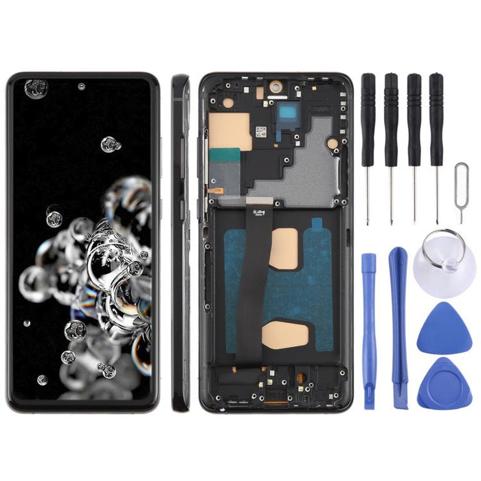 For Samsung Galaxy S20 Ultra SM-G988B 6.78 inch TFT LCD Screen Digitizer Full Assembly with Frame, Not Supporting Fingerprint Identification