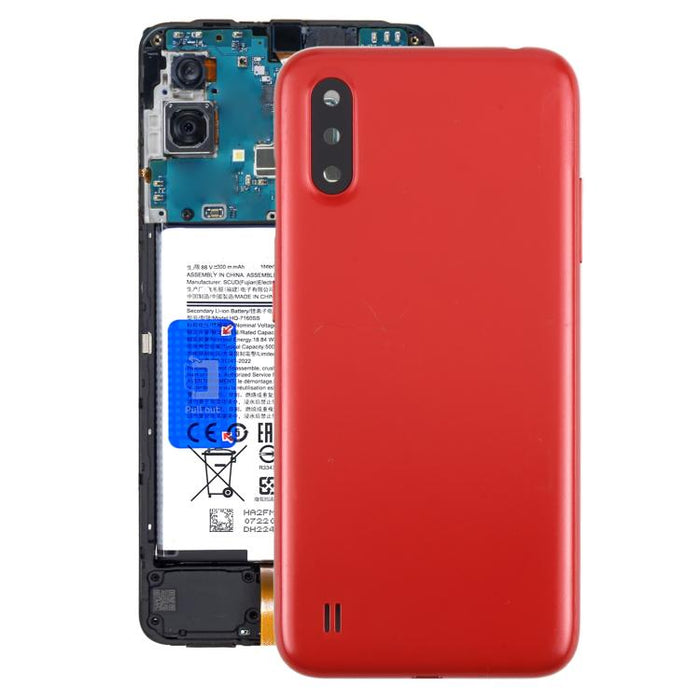 For Samsung Galaxy A01 SM-A015F Battery Back Cover with Camera Lens Cover