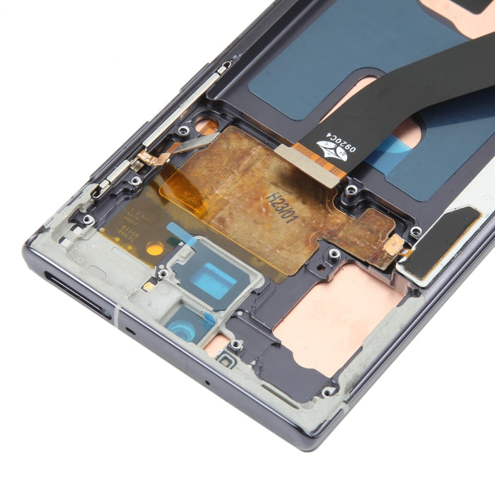 Pantalla LCD de material TFT para Samsung Galaxy Note10 digitalizador de montaje completo con marco/escritura a mano, no compatible con identificación de huellas dactilares