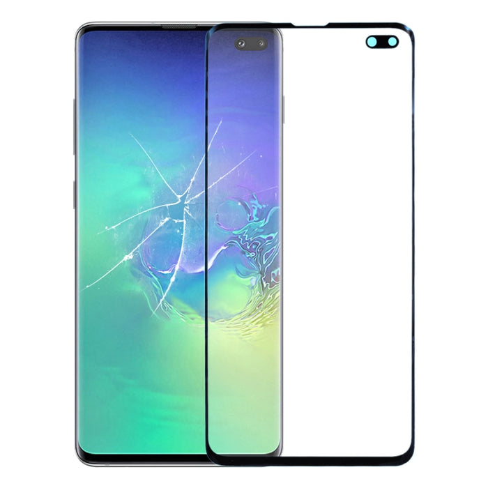 Para Galaxy S10+ SM-G975F/DS, SM-G975U, SM-G975W Lente de cristal exterior de pantalla frontal original