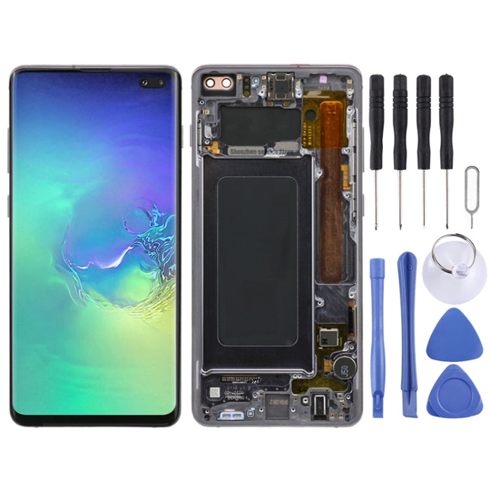 Pantalla LCD y digitalizador de montaje completo con marco para Samsung Galaxy S10+