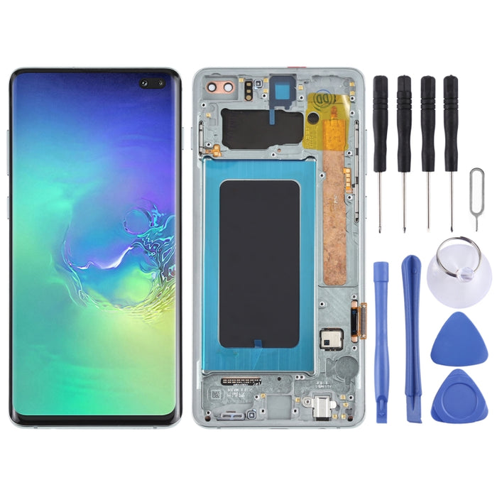 Pantalla LCD y digitalizador de montaje completo con marco para Samsung Galaxy S10+