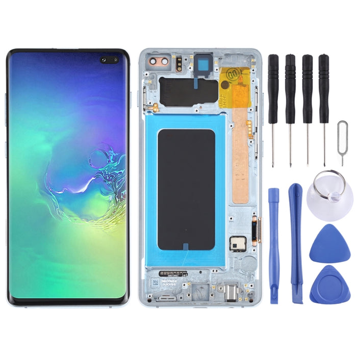 Pantalla LCD y digitalizador de montaje completo con marco para Samsung Galaxy S10+