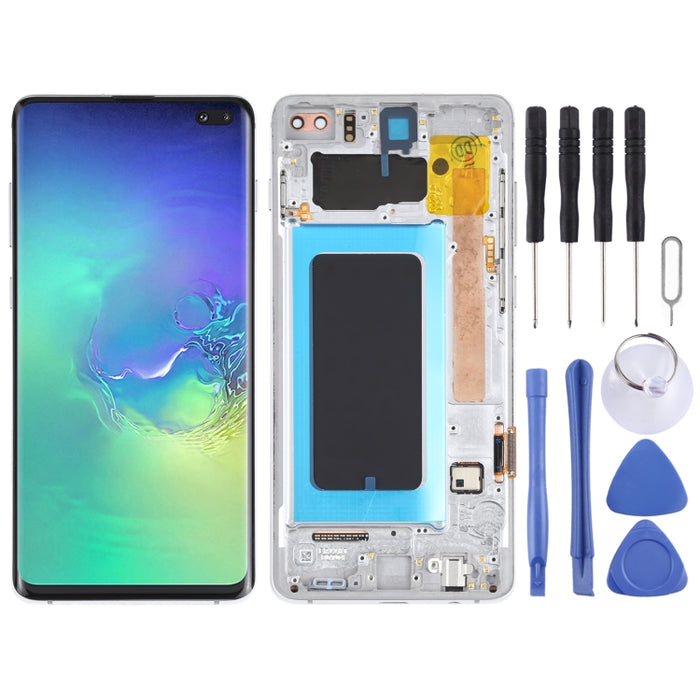 Pantalla LCD y digitalizador de montaje completo con marco para Samsung Galaxy S10+