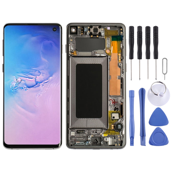 Pantalla LCD y digitalizador de montaje completo con marco para Galaxy S10 4G