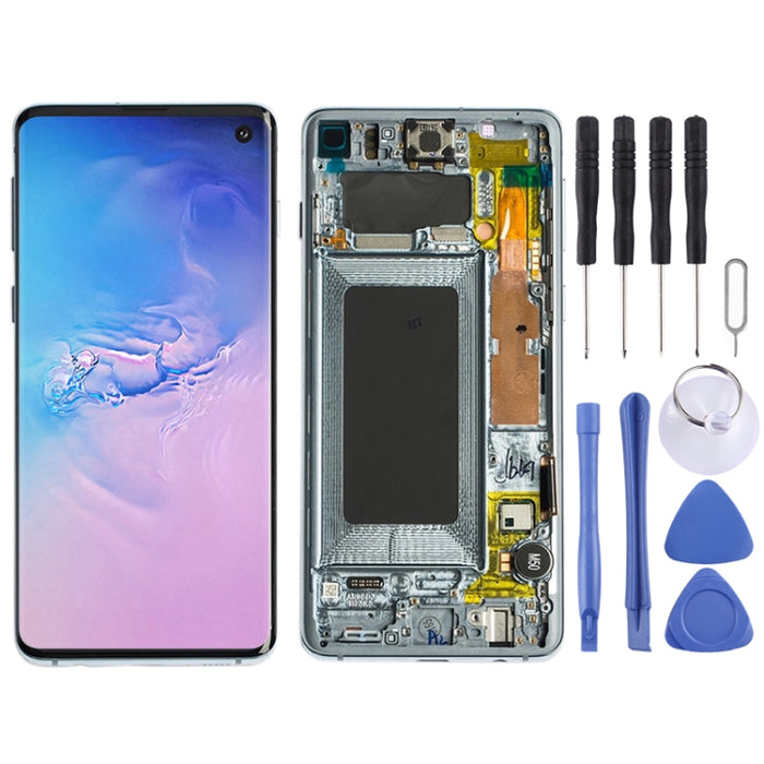 Pantalla LCD y digitalizador de montaje completo con marco para Galaxy S10 4G