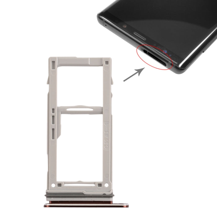 Para Galaxy Note9 Bandeja de tarjeta SIM + Bandeja de tarjeta SIM / Bandeja de tarjeta Micro SD