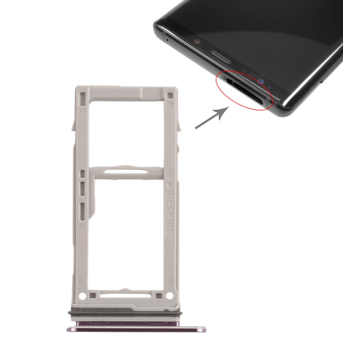 Para Galaxy Note9 Bandeja de tarjeta SIM + Bandeja de tarjeta SIM / Bandeja de tarjeta Micro SD