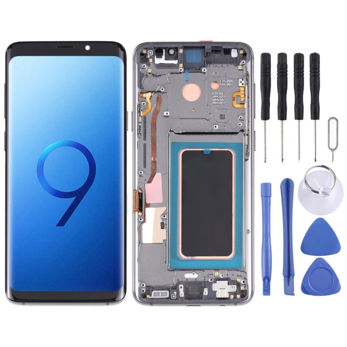 Pantalla LCD y digitalizador de montaje completo con marco para Galaxy S9 / G960F / DS / G960U / G960W / G9600