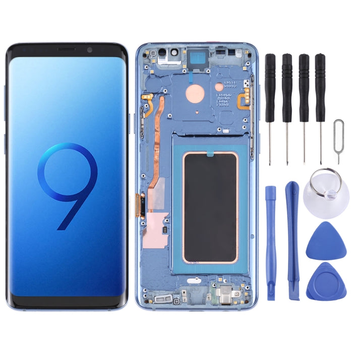 Pantalla LCD y digitalizador de montaje completo con marco para Galaxy S9 / G960F / DS / G960U / G960W / G9600