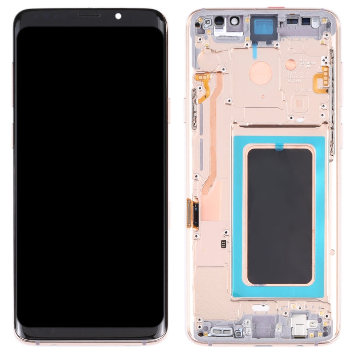 Pantalla LCD de material Super AMOLED y ensamblaje completo del digitalizador con marco para Galaxy S9+ / G965F / G965F / DS / G965U / G965W / G9650
