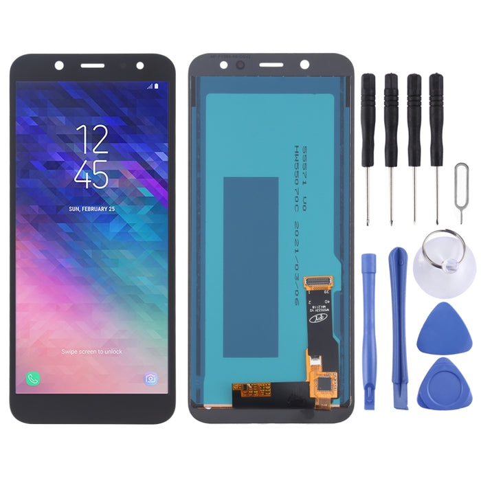 Pantalla LCD de material TFT y ensamblaje completo del digitalizador para Galaxy A6 (2018) A600F