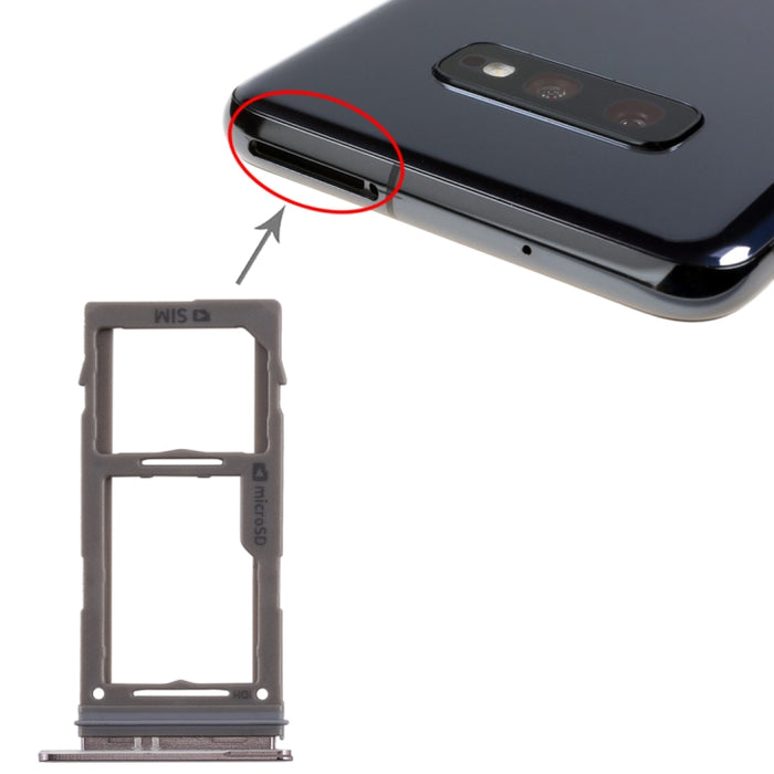 Para Samsung Galaxy S10+ / S10 / S10e Bandeja de tarjeta SIM + Bandeja de tarjeta Micro SD