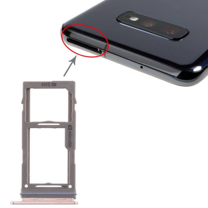 Para Samsung Galaxy S10+ / S10 / S10e Bandeja de tarjeta SIM + Bandeja de tarjeta Micro SD