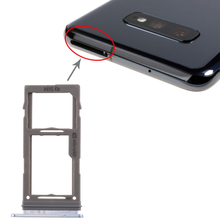 Para Samsung Galaxy S10+ / S10 / S10e Bandeja de tarjeta SIM + Bandeja de tarjeta Micro SD