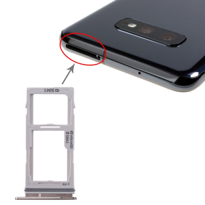 Para Galaxy S10+ / S10 / S10e Bandeja de tarjeta SIM + Bandeja de tarjeta SIM / Bandeja de tarjeta Micro SD