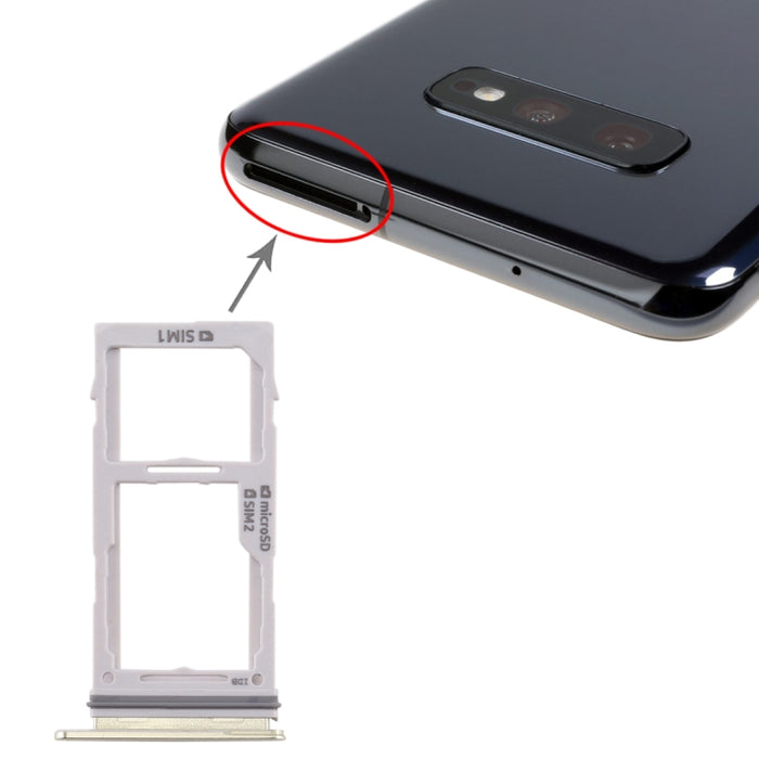 Para Galaxy S10+ / S10 / S10e Bandeja de tarjeta SIM + Bandeja de tarjeta SIM / Bandeja de tarjeta Micro SD