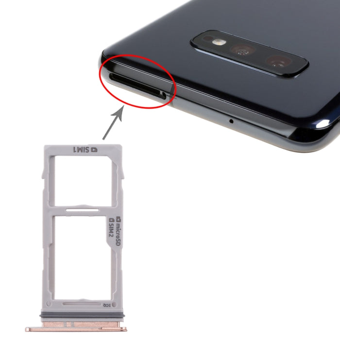 Para Galaxy S10+ / S10 / S10e Bandeja de tarjeta SIM + Bandeja de tarjeta SIM / Bandeja de tarjeta Micro SD