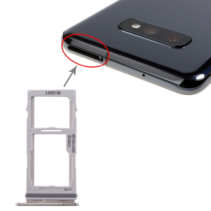 Para Galaxy S10+ / S10 / S10e Bandeja de tarjeta SIM + Bandeja de tarjeta SIM / Bandeja de tarjeta Micro SD