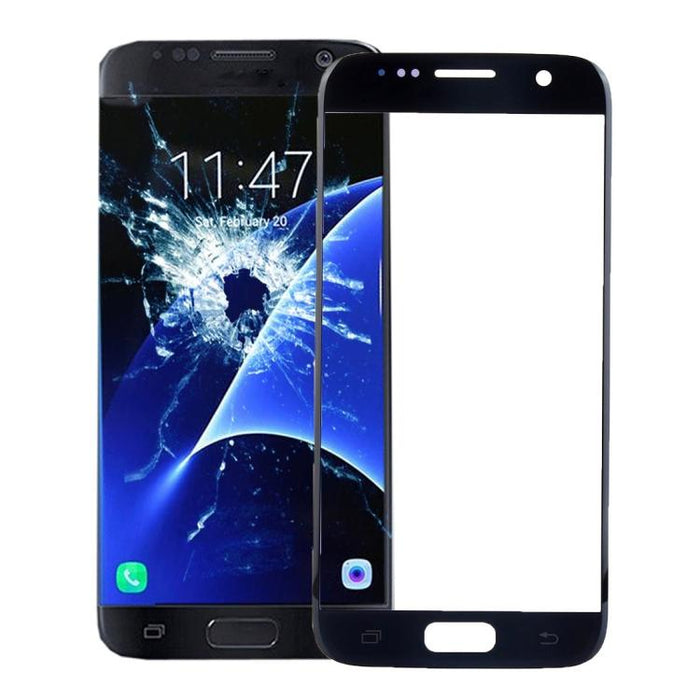 Para Samsung Galaxy S7 Lente de vidrio exterior de pantalla frontal con adhesivo ópticamente transparente OCA