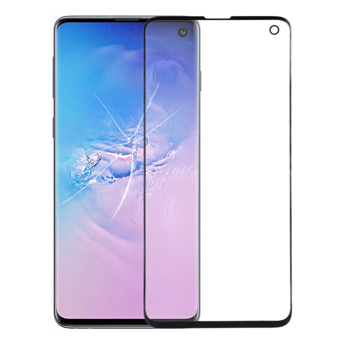 Para Samsung Galaxy S10 Lente de vidrio exterior de pantalla frontal con adhesivo ópticamente transparente OCA