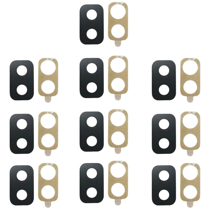 Para Galaxy J8, J810F/DS, J810Y/DS, J810G/DS Lente de cámara trasera de 10 piezas