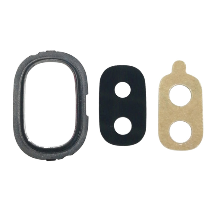 Para Galaxy J4, J400F/DS, J400G/DS 10 piezas Bisel de cámara trasera con cubierta de lente y adhesivo