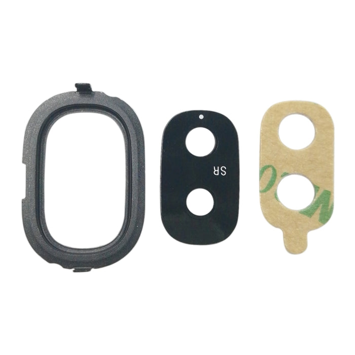 Para Galaxy J4, J400F/DS, J400G/DS 10 piezas Bisel de cámara trasera con cubierta de lente y adhesivo