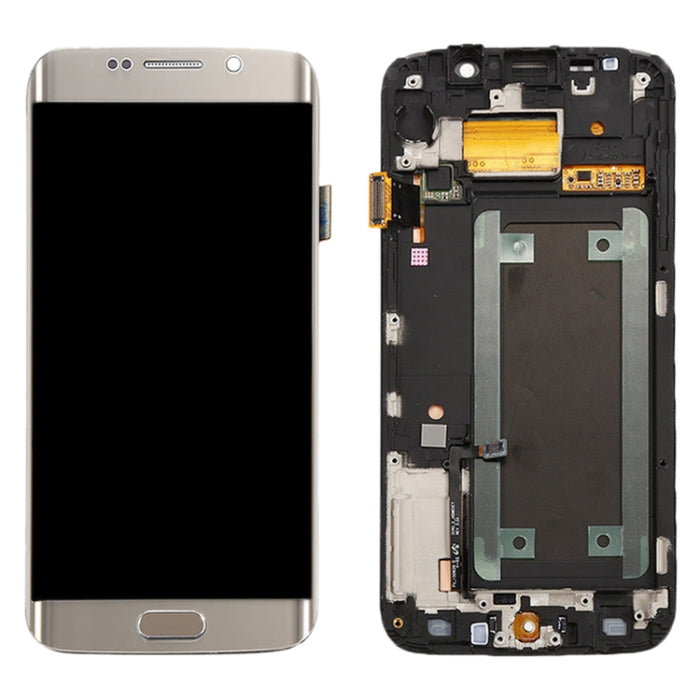 Pantalla LCD original y ensamblaje completo del digitalizador con marco para Samsung Galaxy S6 Edge SM-G925F