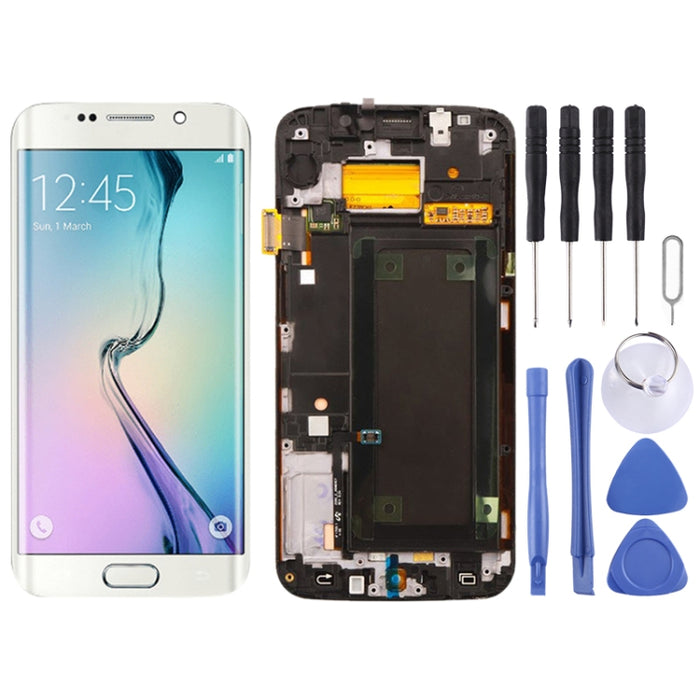 Pantalla LCD original y ensamblaje completo del digitalizador con marco para Samsung Galaxy S6 Edge SM-G925F