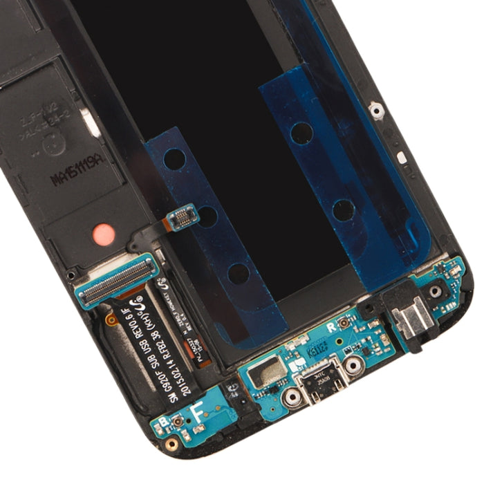 Pantalla LCD original y ensamblaje completo del digitalizador con marco para Samsung Galaxy S6 SM-G920F