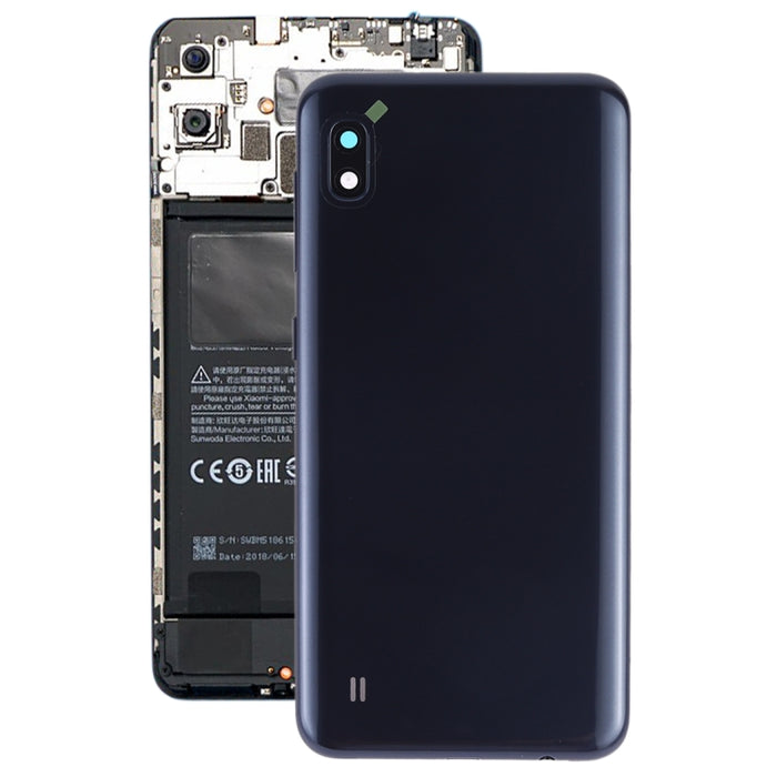 Para Galaxy A10 SM-A105F/DS, SM-A105G/DS Tapa trasera de batería con lente de cámara y teclas laterales