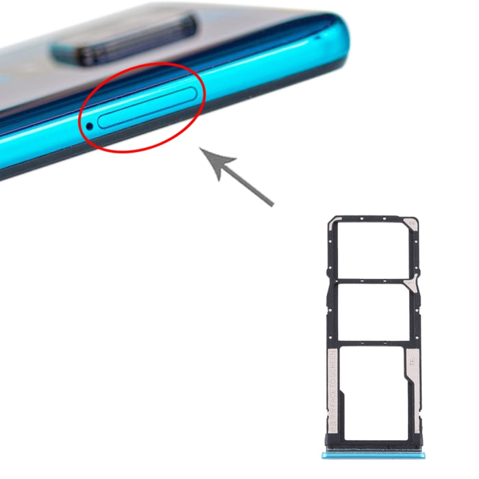 Bandeja de tarjeta SIM + Bandeja de tarjeta SIM + Bandeja de tarjeta Micro SD para Xiaomi Redmi Note 9S / Redmi Note 9 Pro Max / Redmi Note 9 Pro India / Note 10 Lite, For Xiaomi Redmi Note 9S / Redmi Note 9 Pro Max / Redmi Note 9 Pro India            ...