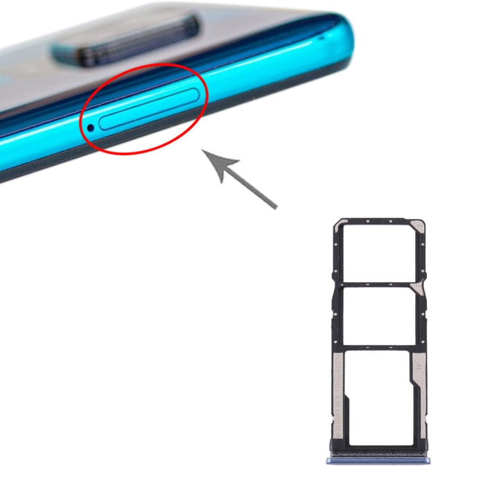 Bandeja de tarjeta SIM + Bandeja de tarjeta SIM + Bandeja de tarjeta Micro SD para Xiaomi Redmi Note 9S / Redmi Note 9 Pro Max / Redmi Note 9 Pro India / Note 10 Lite, For Xiaomi Redmi Note 9S / Redmi Note 9 Pro Max / Redmi Note 9 Pro India            ...