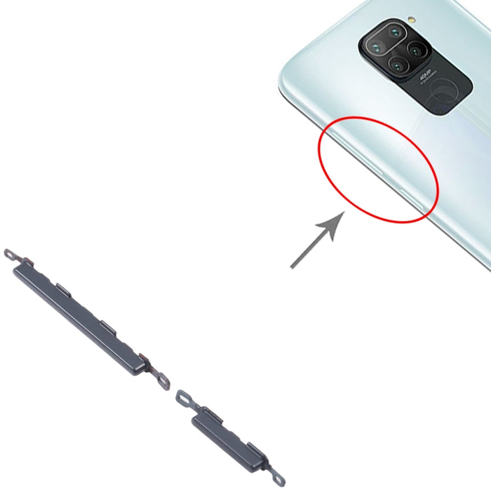 Botón de Encendido y Botón de Control de Volumen para Xiaomi Redmi Note 9/Redmi 10X 4G, For Xiaomi Redmi Note 9/Redmi 10X 4G