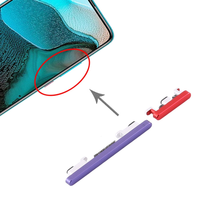 Botón de Encendido y Botón de Control de Volumen para Xiaomi Redmi K30 Pro, For Xiaomi Redmi K30 Pro