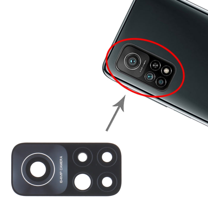 Lente de cámara trasera de 10 piezas para Xiaomi Mi 10T 5G / Redmi K30S / M2007J3SC, M2007J3SY, For Xiaomi Mi 10T 5G
